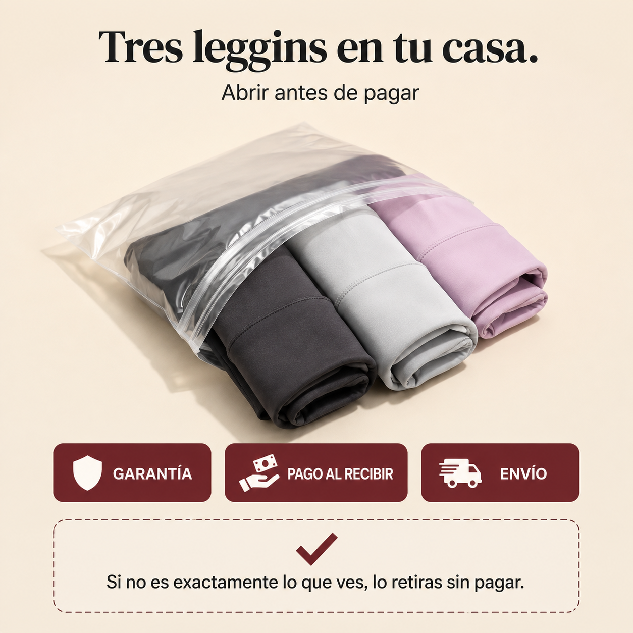 Pack 3 Leggins Acampanados - 136077 — vista 7