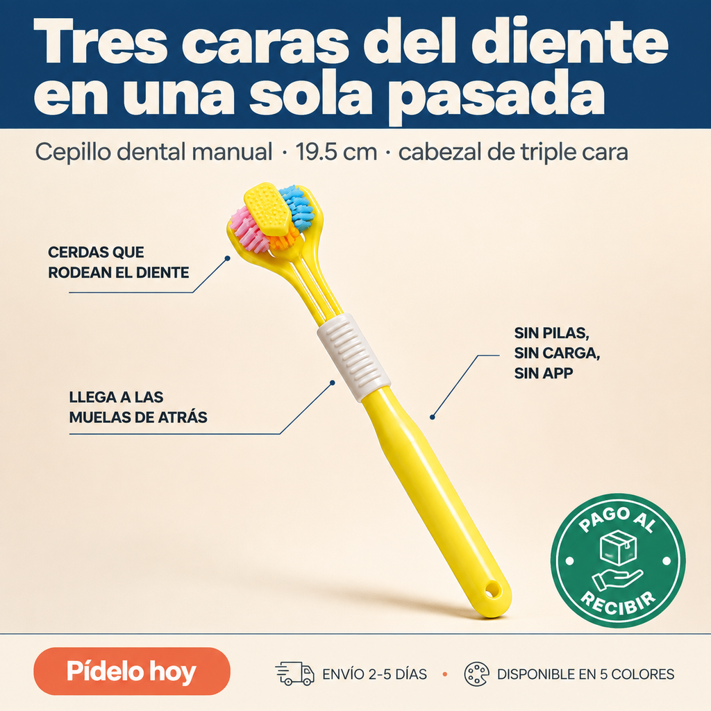 Cepillo De Dientes Tres Caras Limpieza - 2125433 — vista 1