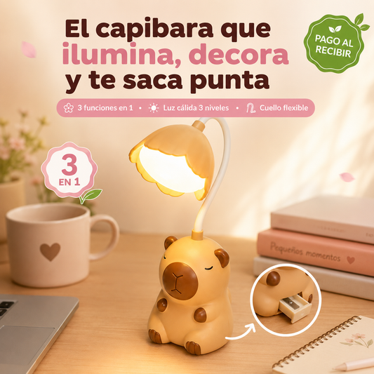 Lampara De Capibara Flor Nocturna Led — vista 1