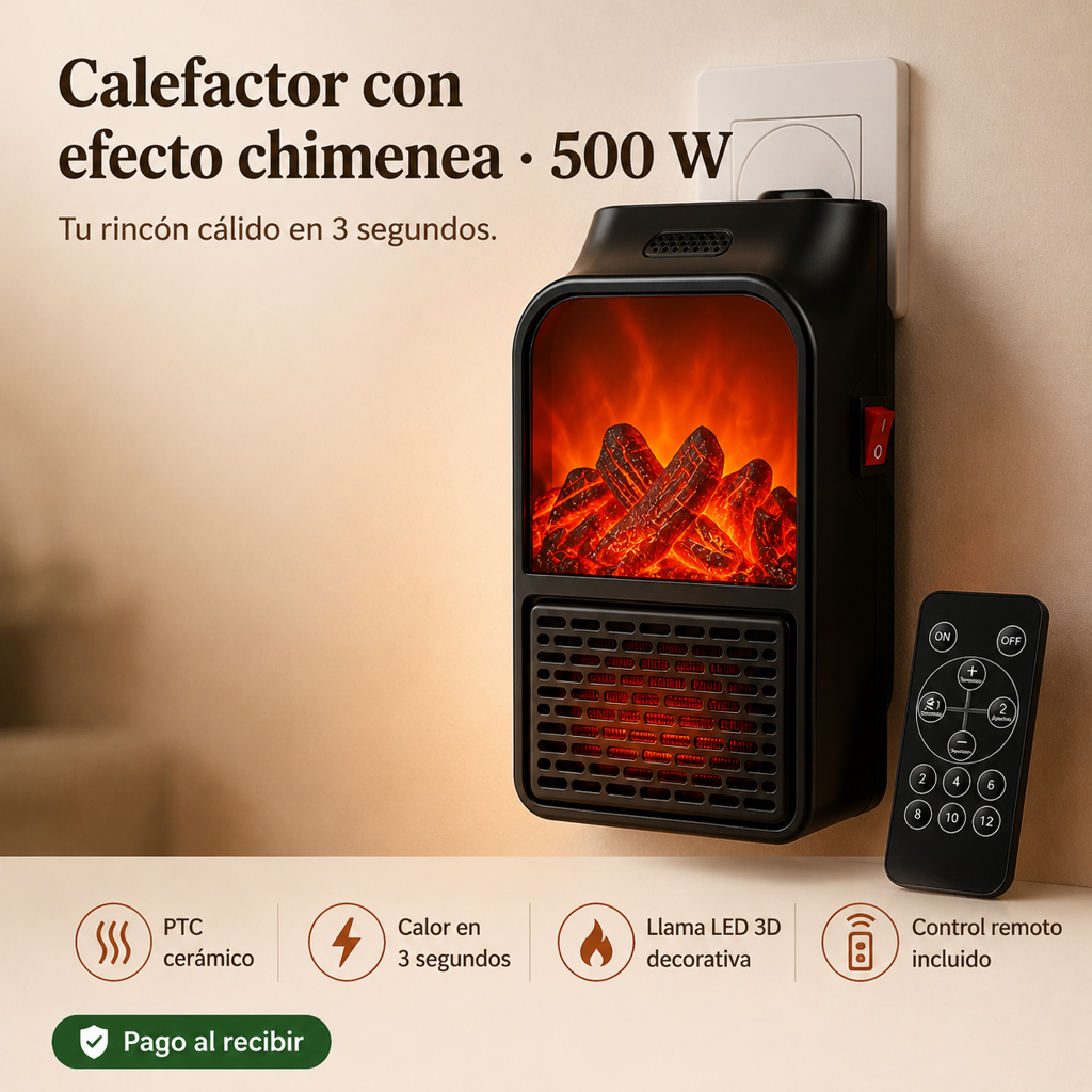 Calefactor Efecto Chimenea - 22984 — vista 1