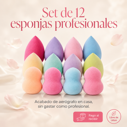 12x Esponjas De Maquillaje Forma Lagrima — vista 1