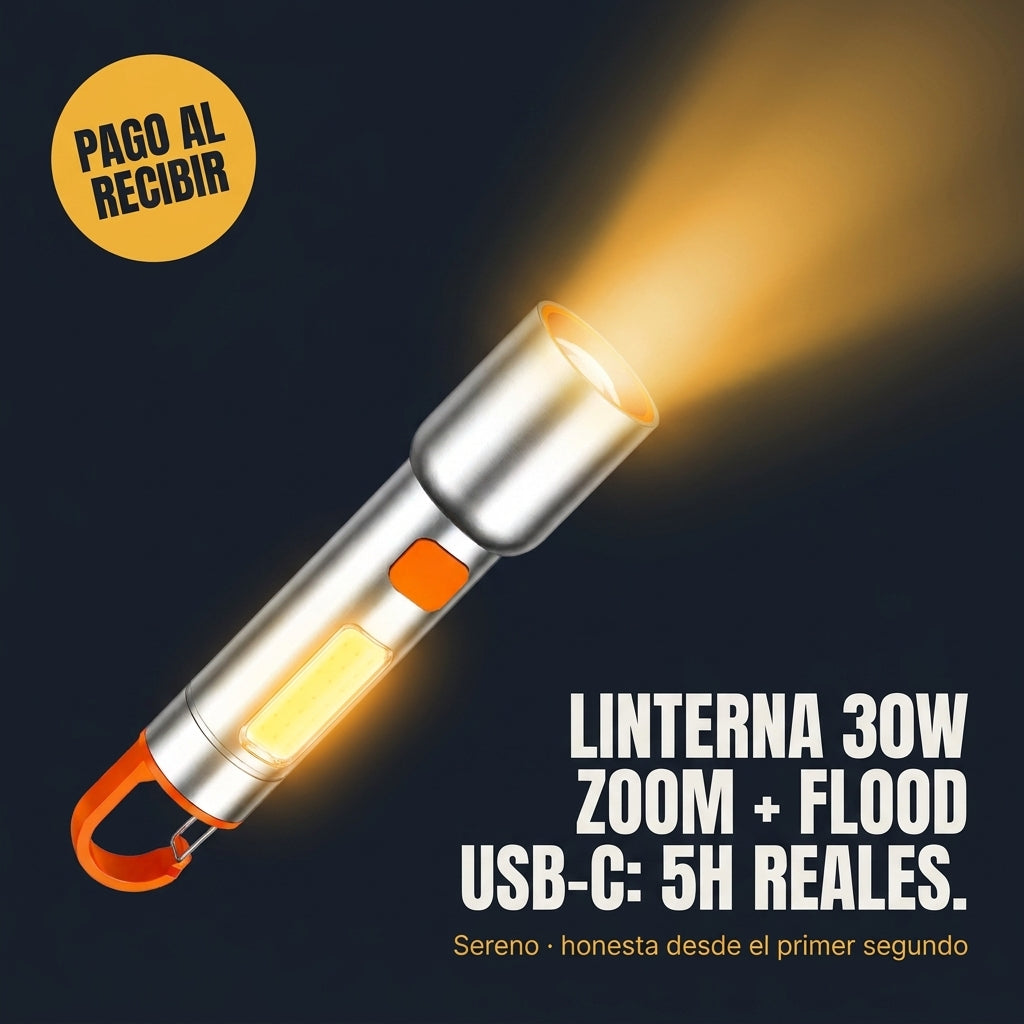 Linterna Tactica Solar 18650 - id 6481 — vista 1
