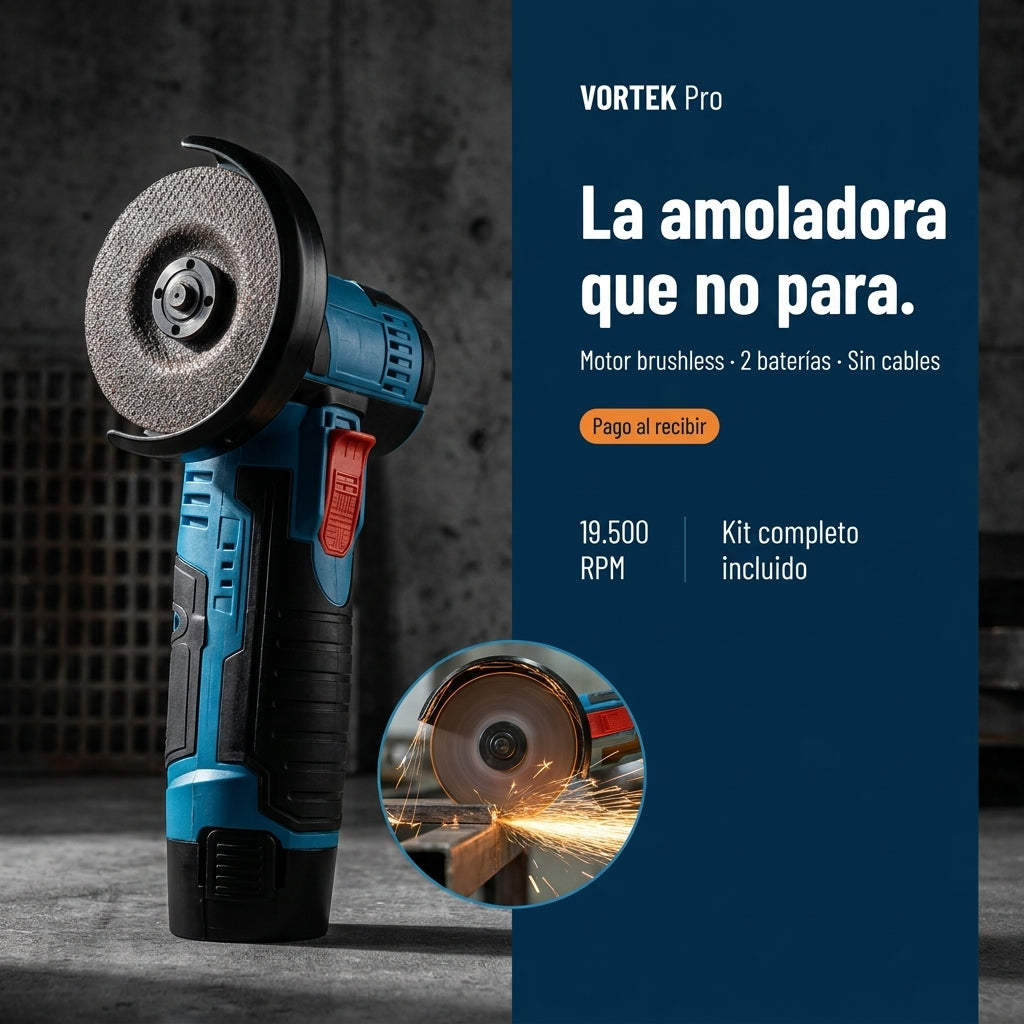 Amoladora Angular 2 Baterias — vista 1