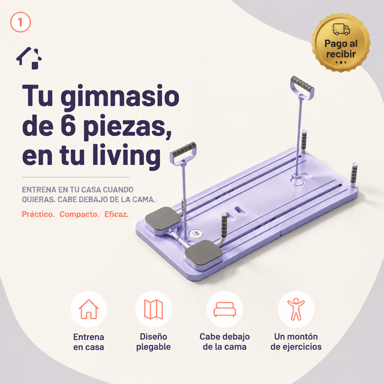 Tabla Pilates Reformer Plegable Multifuncional - id7003 — vista 1