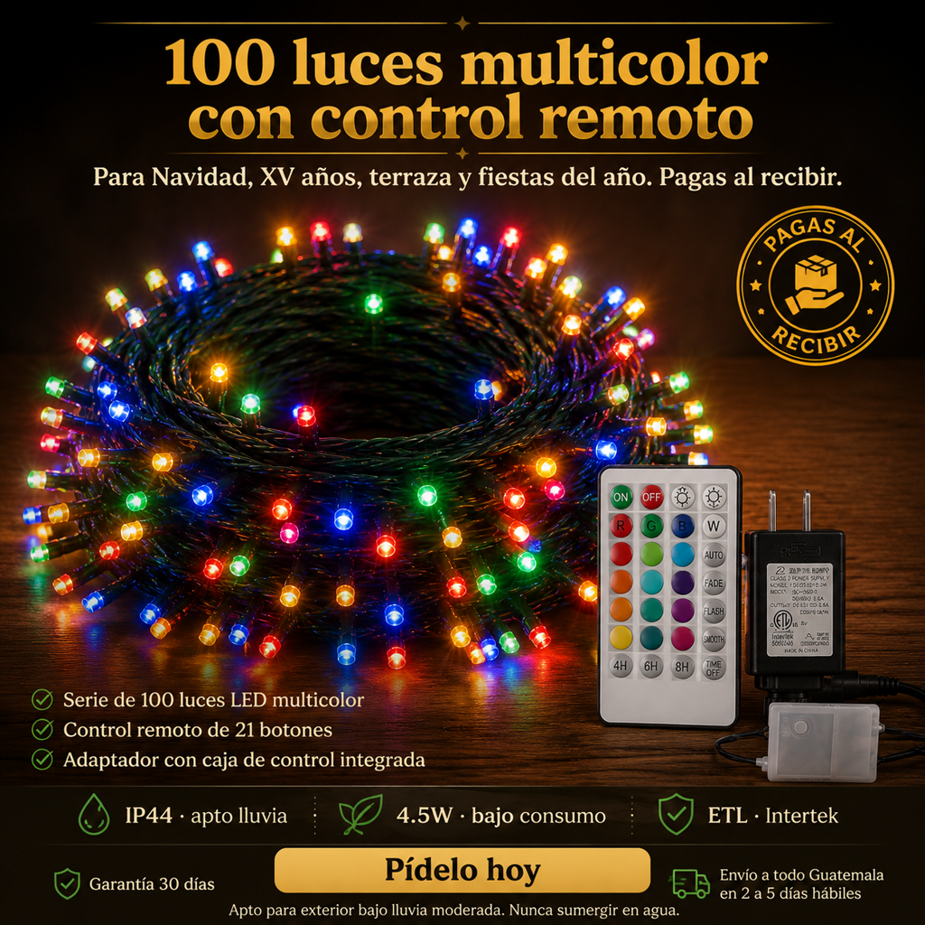 Guirnalda De 100 Luces Multicolor - 2270 — vista 1