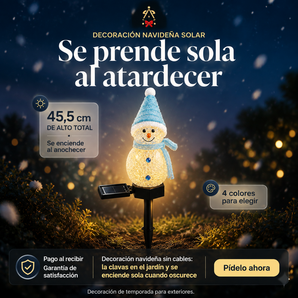 Luces Verticales De Muneco De Nieve - 9522 — vista 1