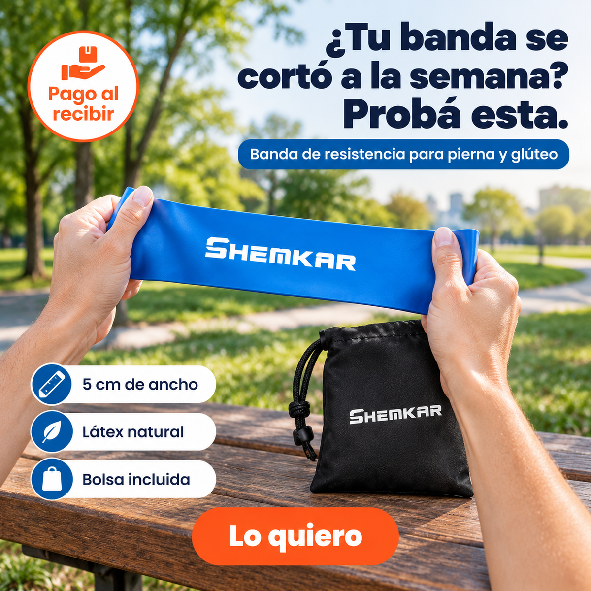 Banda Circular Latex Azul 600x50x0.5mm - 19342 — vista 1