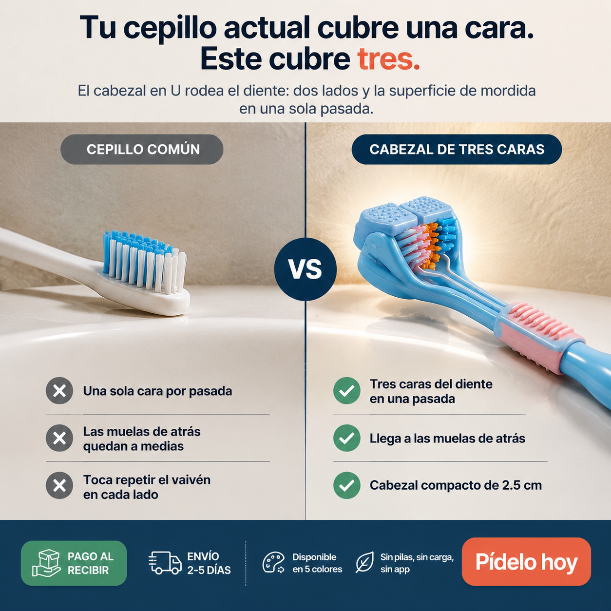 Cepillo De Dientes Tres Caras Limpieza - 2125433 — vista 2