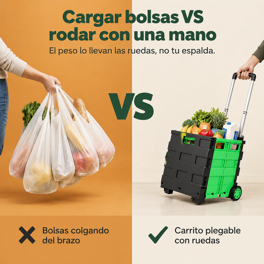 Carrito Plegable De Mercado Verde - 51709 — vista 2