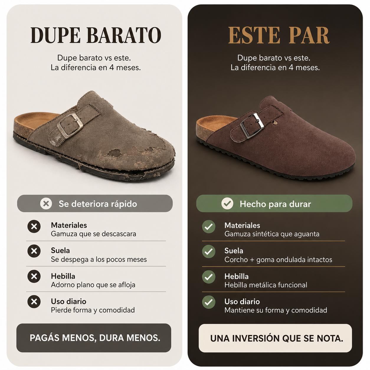 Zuecos de gamuza — vista 2