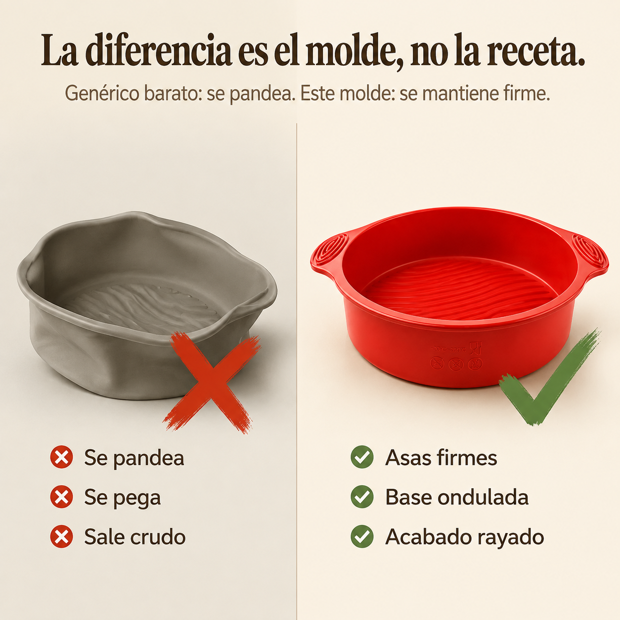 Molde Plastico Queque Rayado - 50659 — vista 2