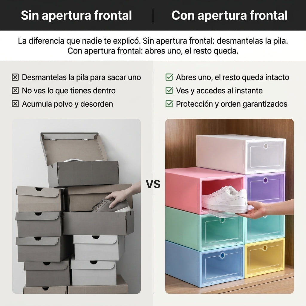 Pack De 6 Cajas De Zapatos Organizadoras - id29048 — vista 2