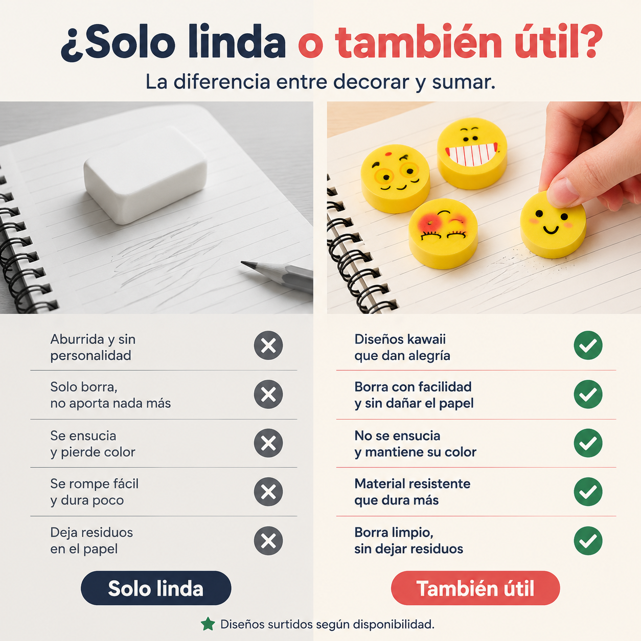 Goma De Borrar Emojis x4 - 6918 — vista 2