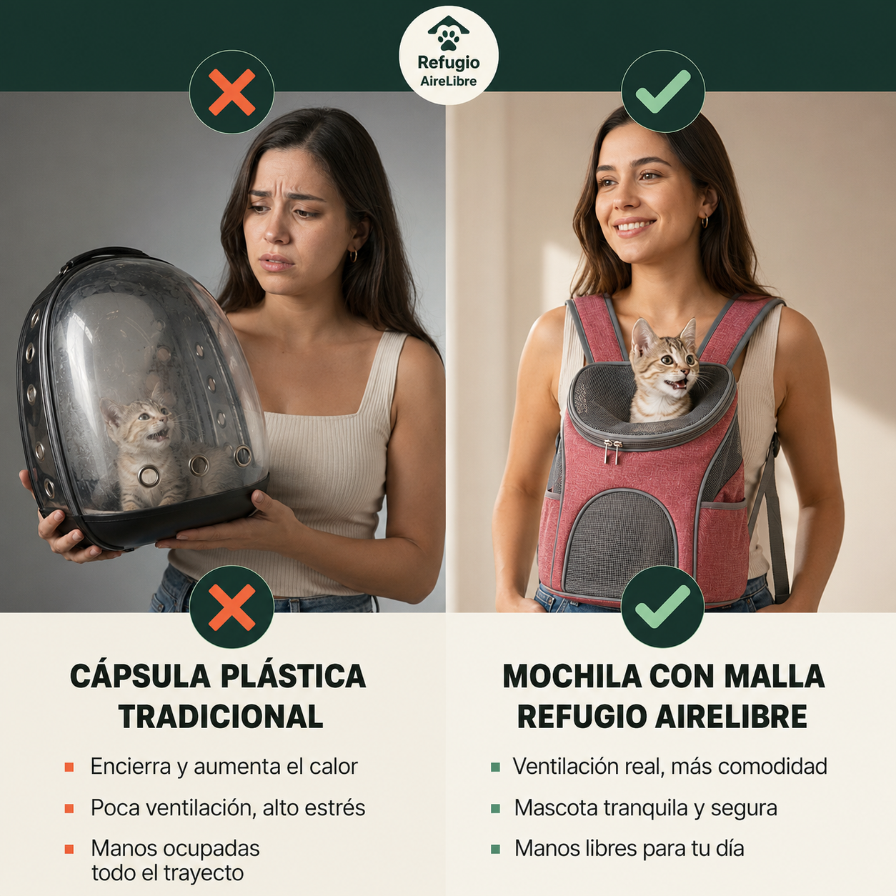Mochila Transportadora De Mascotas - 3786 — vista 2
