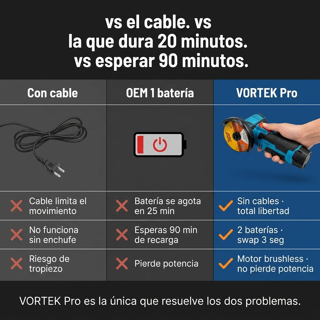 Amoladora Angular 2 Baterias — vista 2