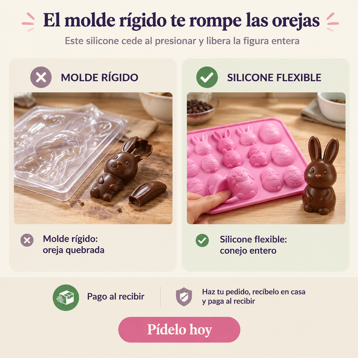 Moldes 12 Espacios Huevos Conejo Pascua - 55186 — vista 2