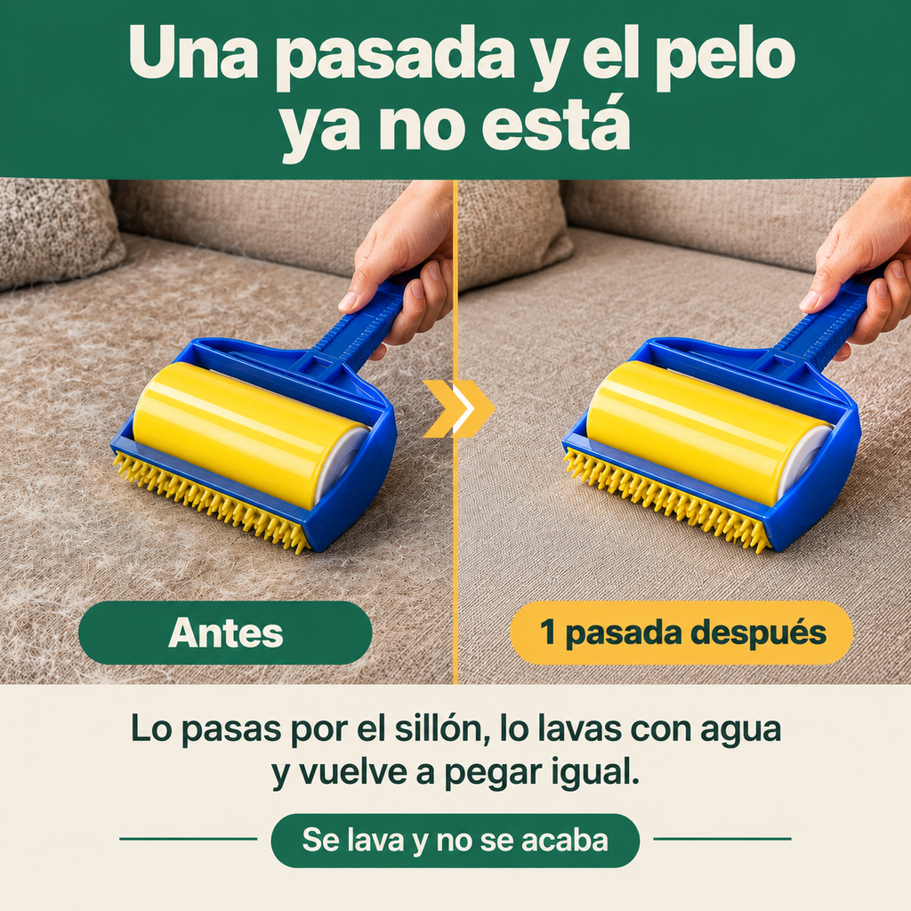 Rodillo Adhesivo Quita Pelusa Lavable - 33006 — vista 3