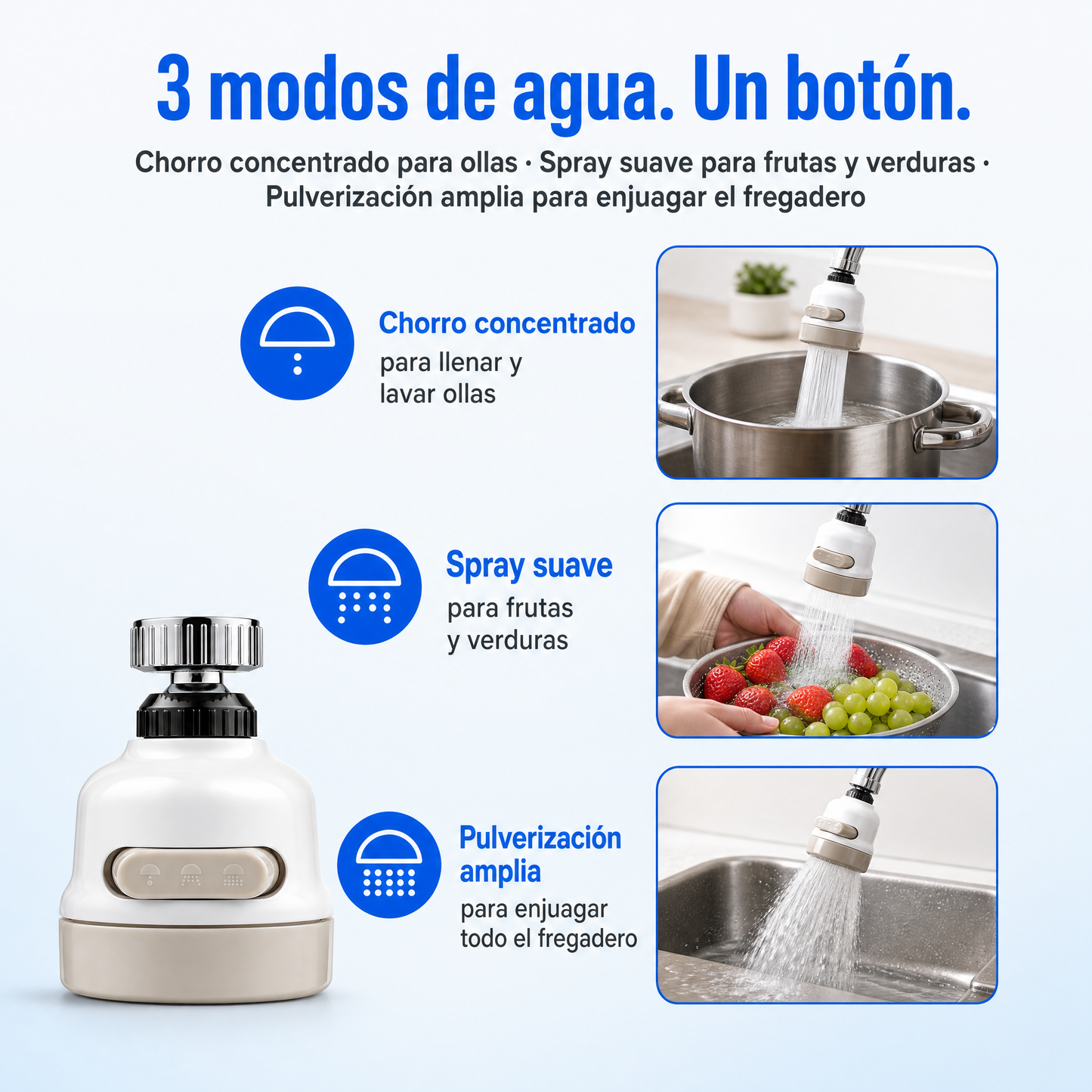 Adaptador Giratorio 360 Para Grifo — vista 3