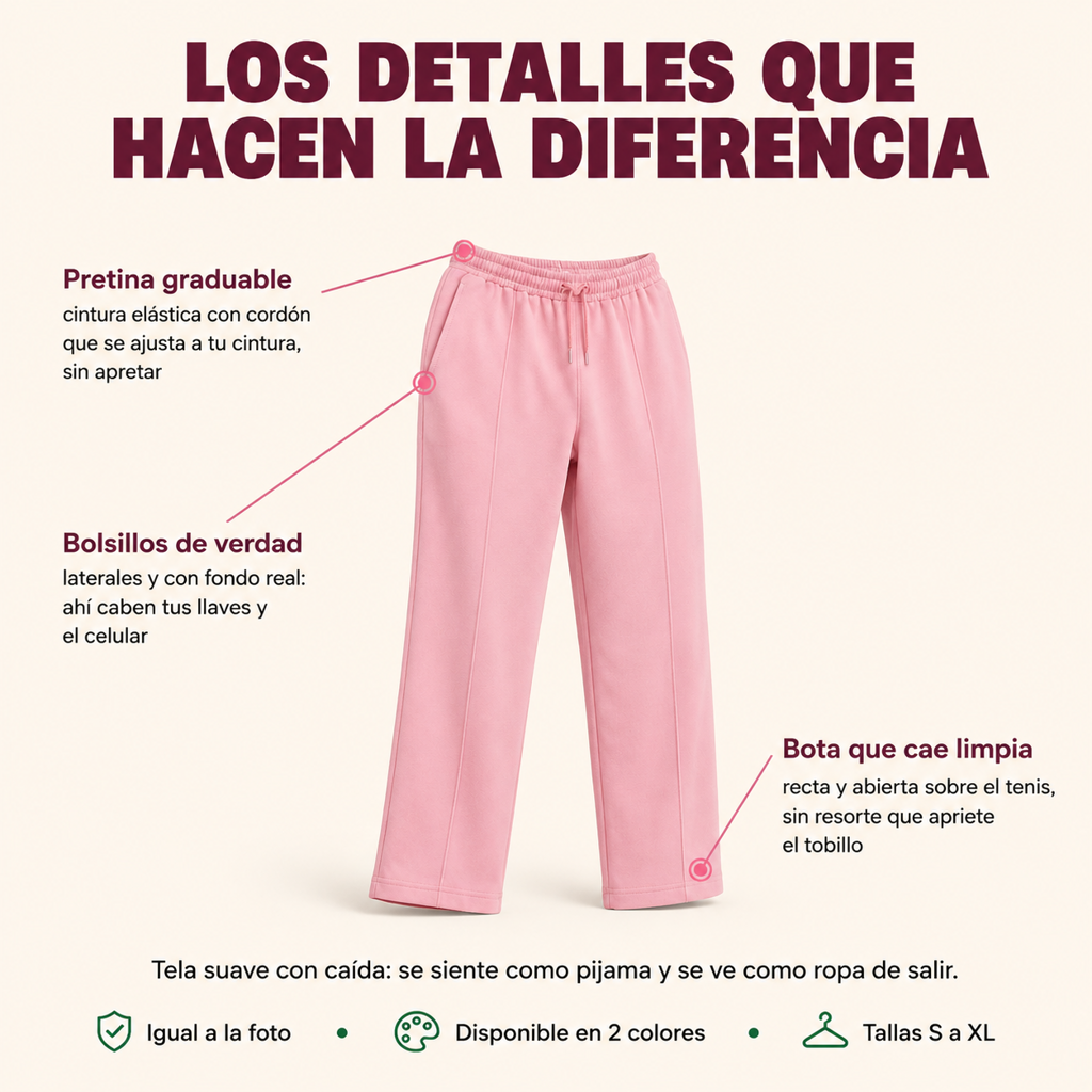 JOGGER BOTA RECTA DAMA - 1689524 — vista 3