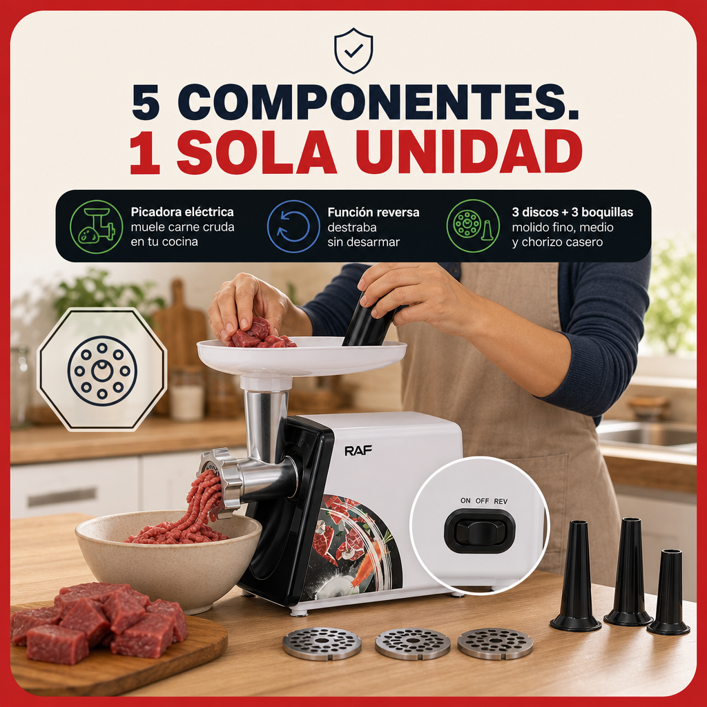 Picadora Y Moledora De Carne Electrica - 14378 — vista 3