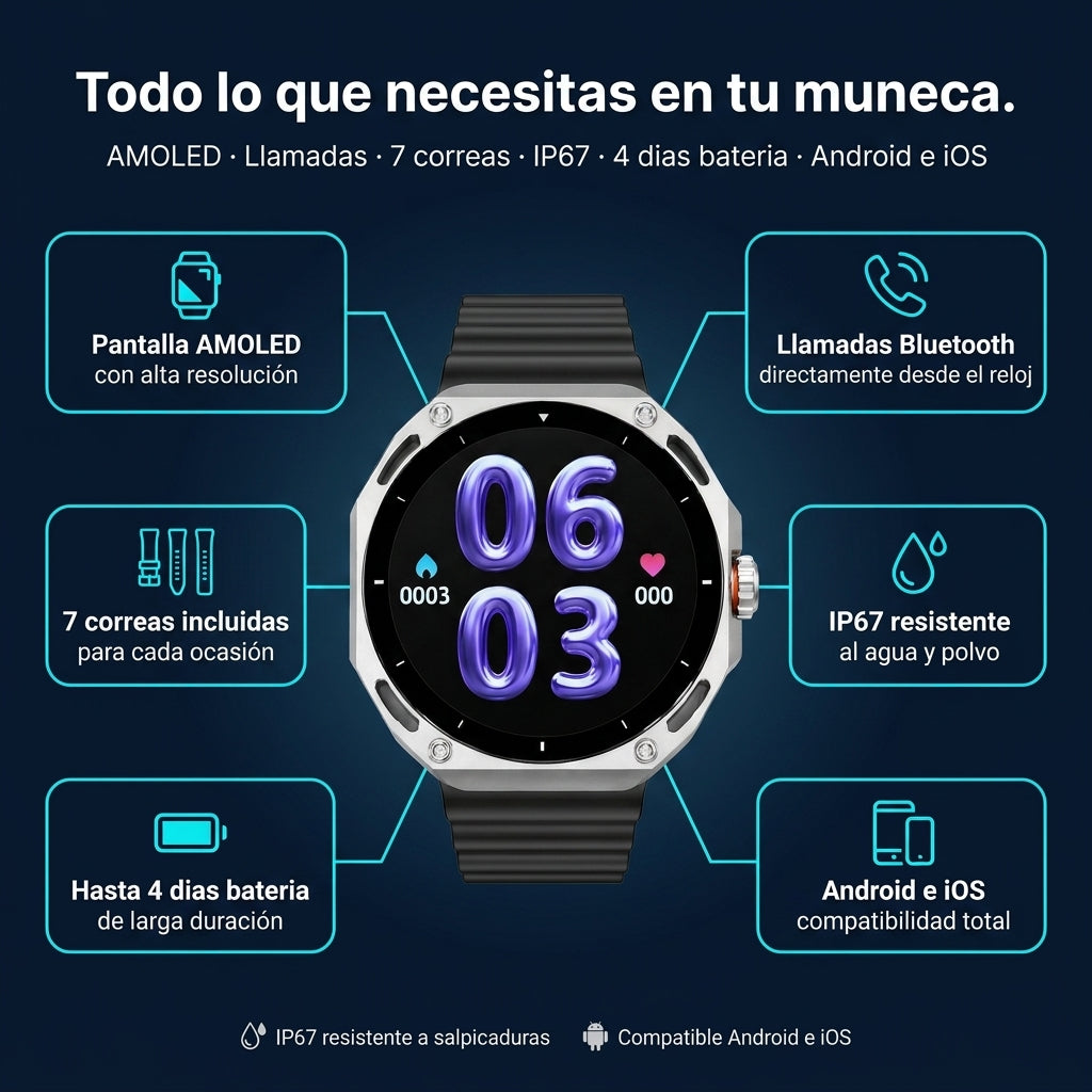 V18 Promax 7 En 1 Reloj Inteligente - id121629 — vista 3