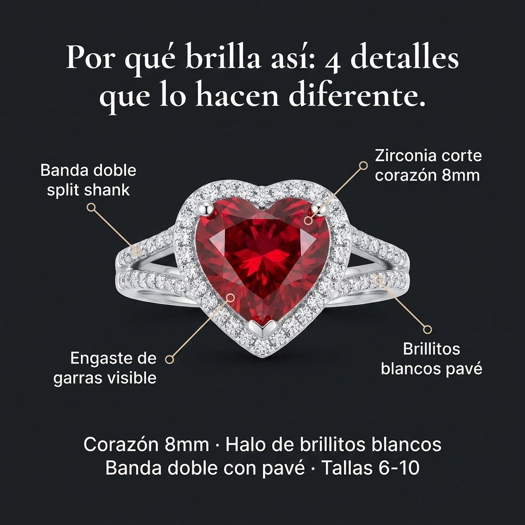 Anillo Corazon de Cristal - id1878766 — vista 3