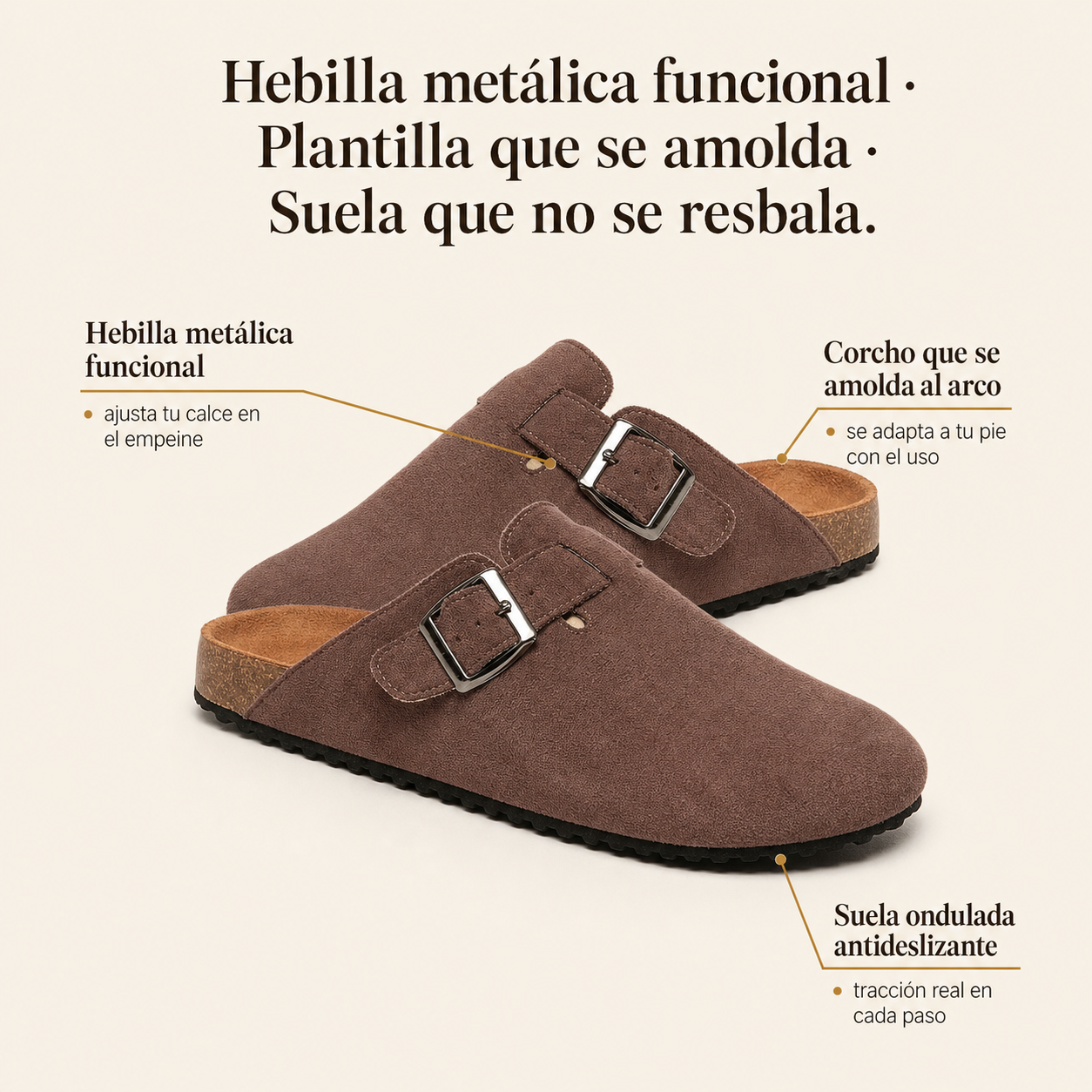 Zuecos de gamuza — vista 3