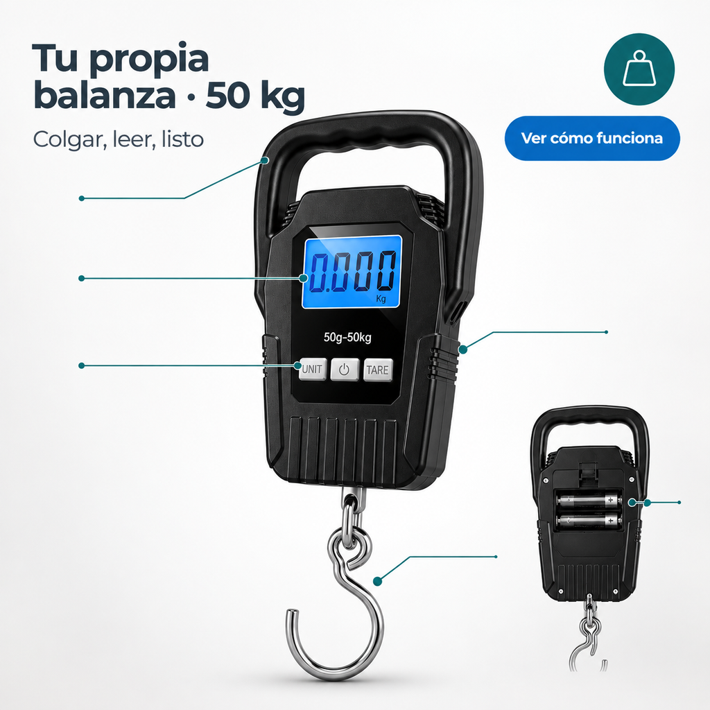 Balanza Digital Colgante - 132976 — vista 3