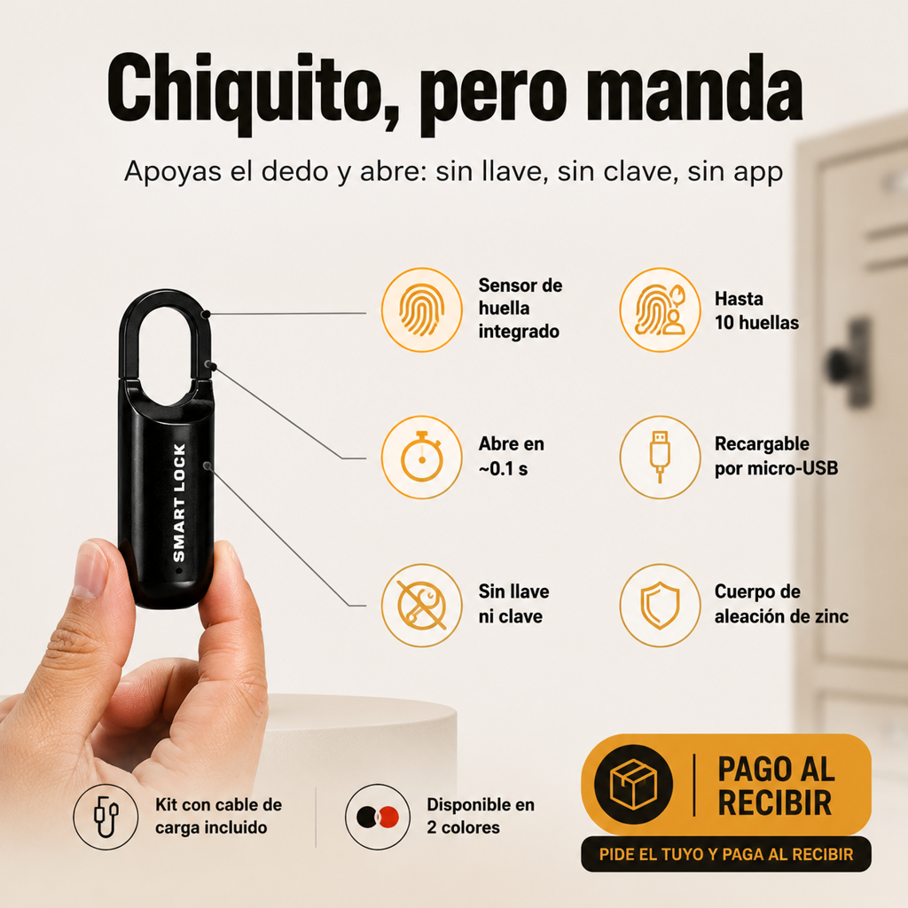 CANDADO CON BIOMETRIA - 1835835 — vista 3