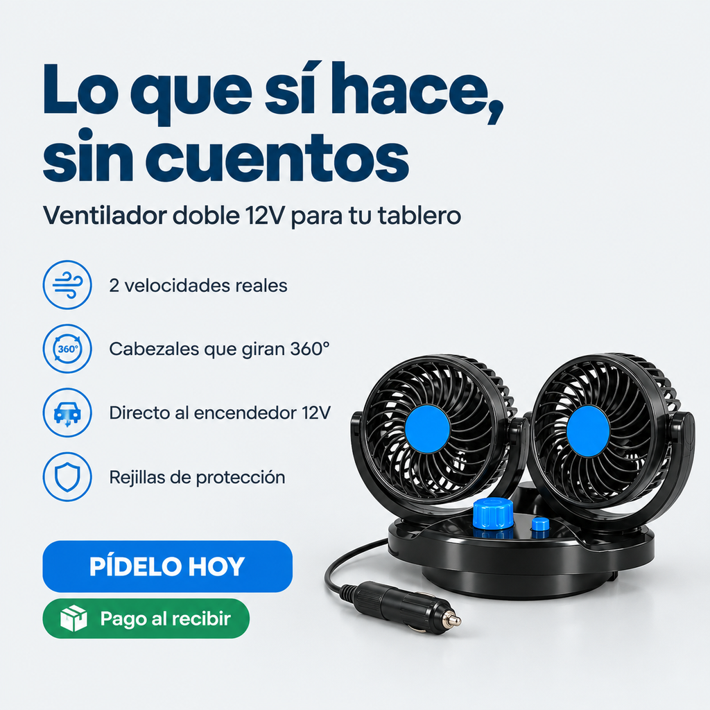 ---Ventilador Para Carro 2 Velocidades - 21604 — vista 3