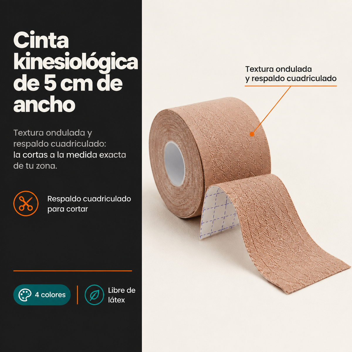 Cinta Kinesiologica Deportiva 5cm X 5m - 19347 — vista 3