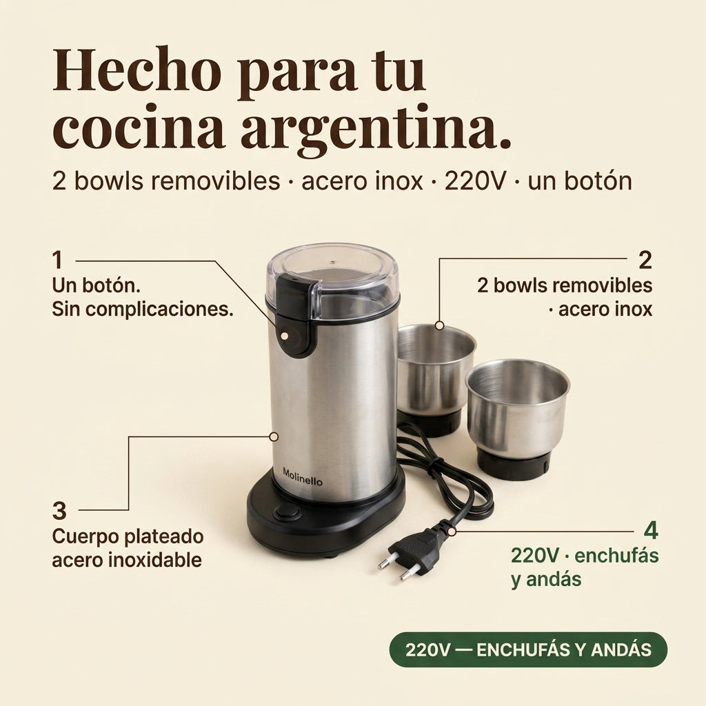 Molinillo Cafe Granos Electrico 220v - ID6981 — vista 3