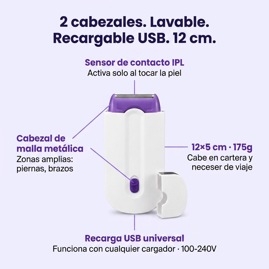 Depiladora eléctrica — vista 3