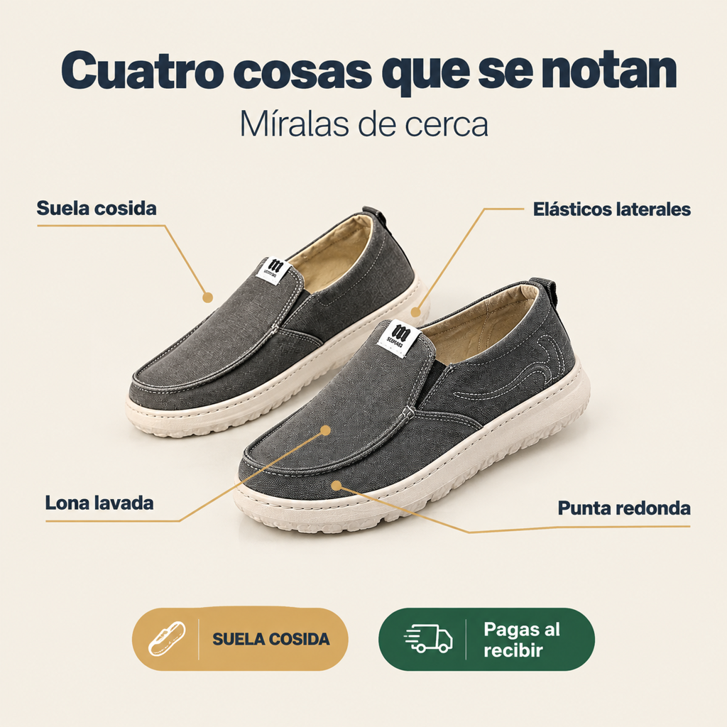 zapatos de lona masculinos - p4 — vista 3