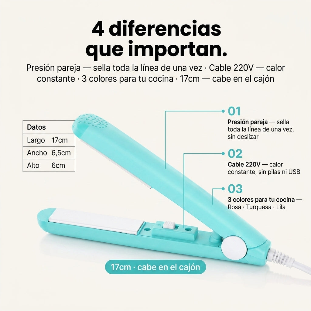 Mini Plancha selladora Marca Make Time - id6436 — vista 3