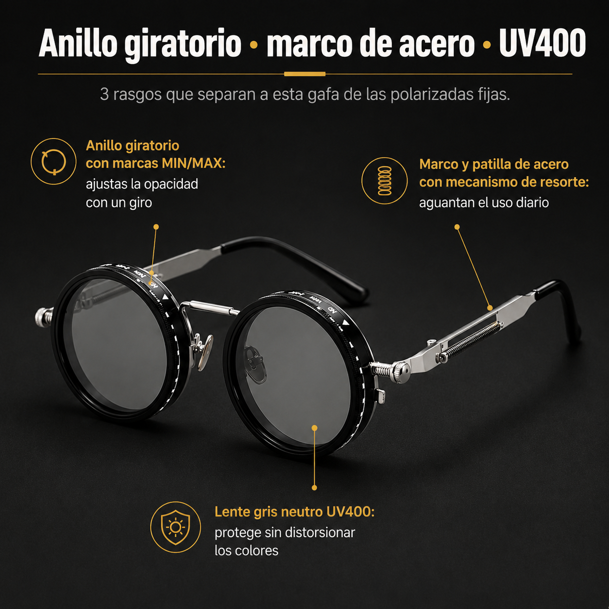 Gafas Lentes Polarizado Ajustable - id39097 — vista 3