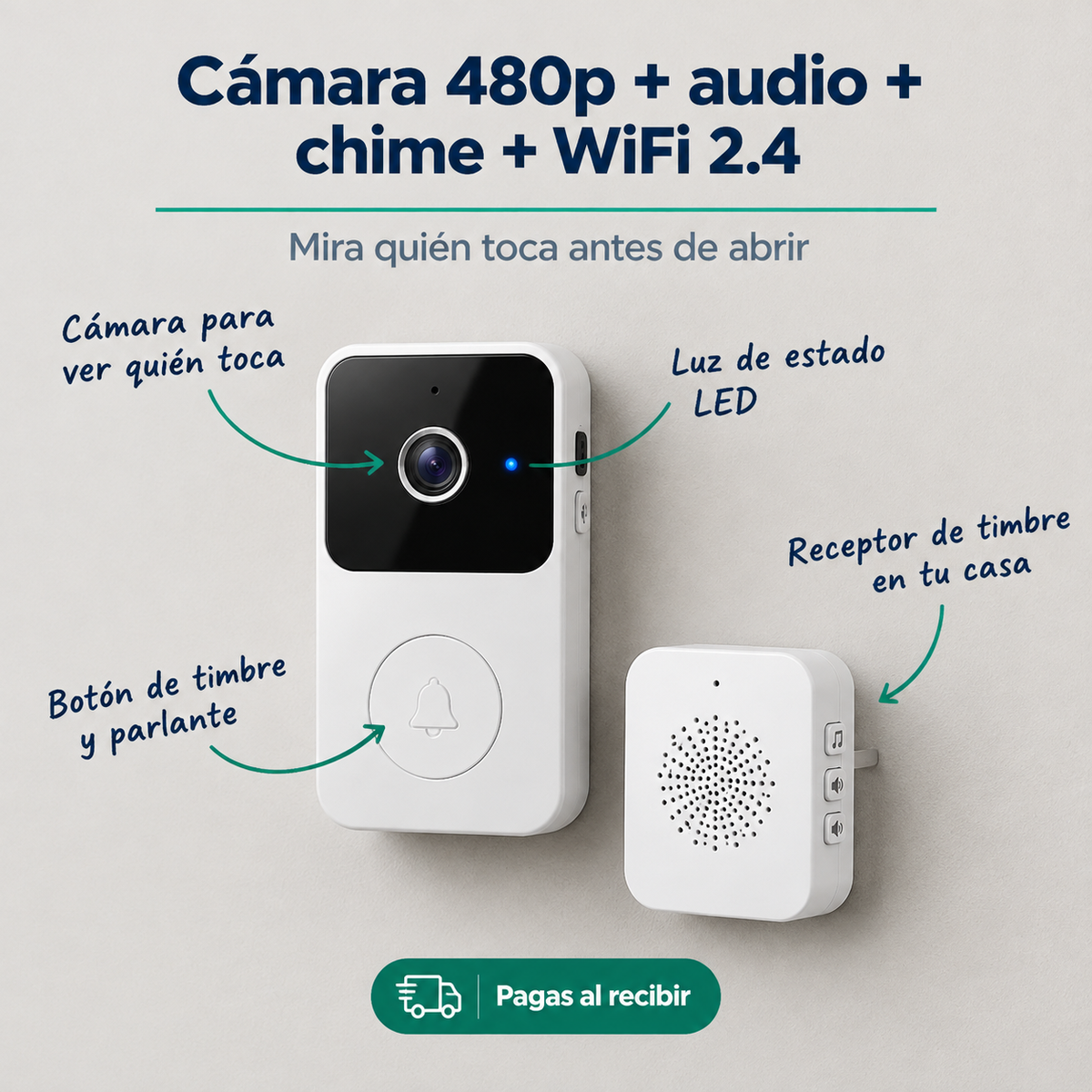 Timbre Inalambrico Con Visor - 19900 — vista 3