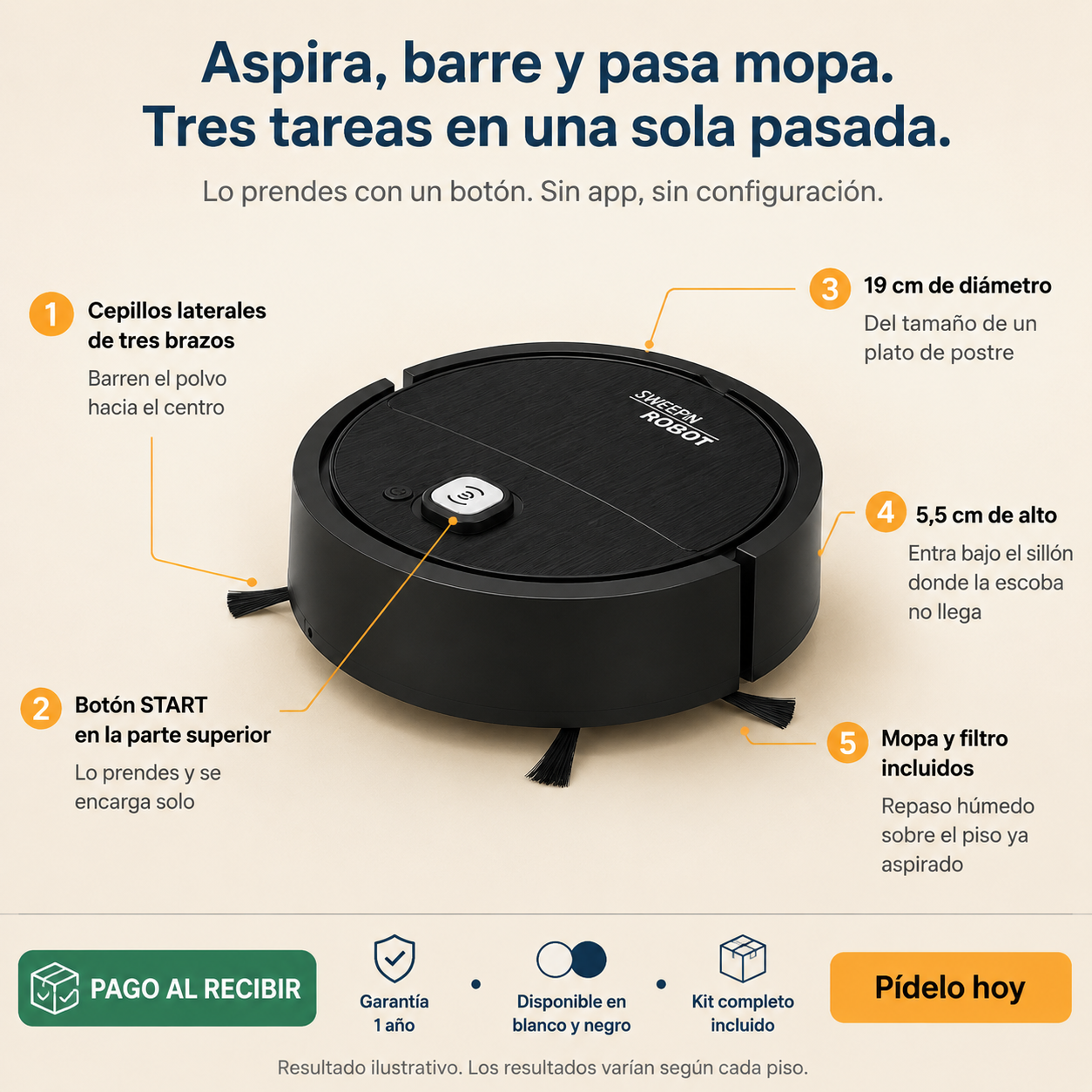 Aspiradora Robot Jessica - 4558 — vista 3