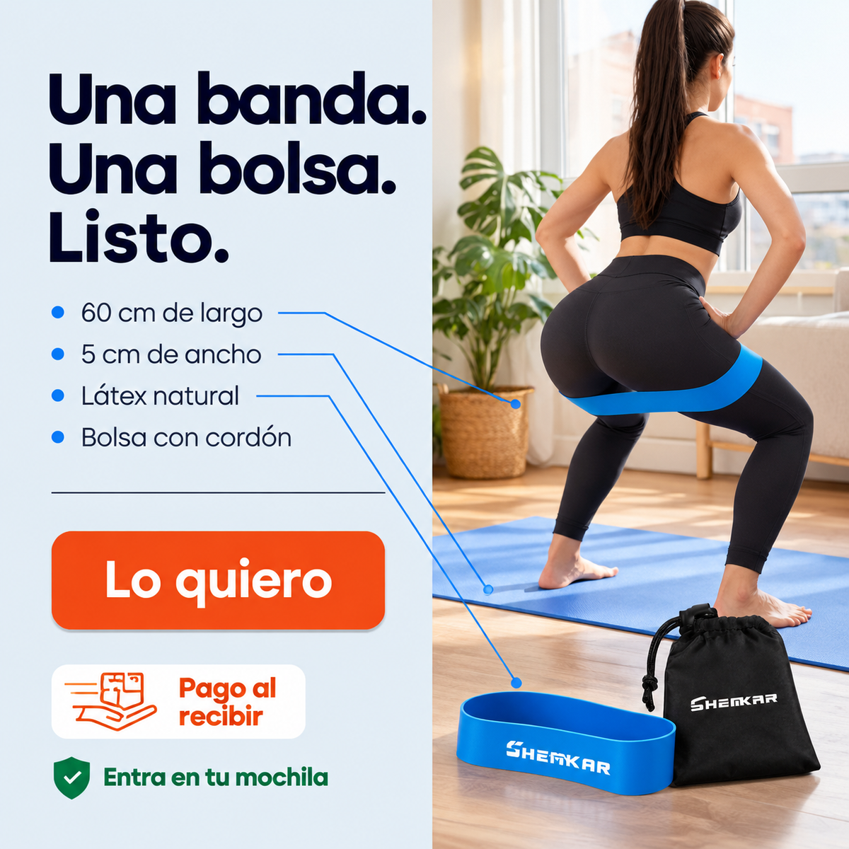 Banda Circular Latex Azul 600x50x0.5mm - 19342 — vista 3