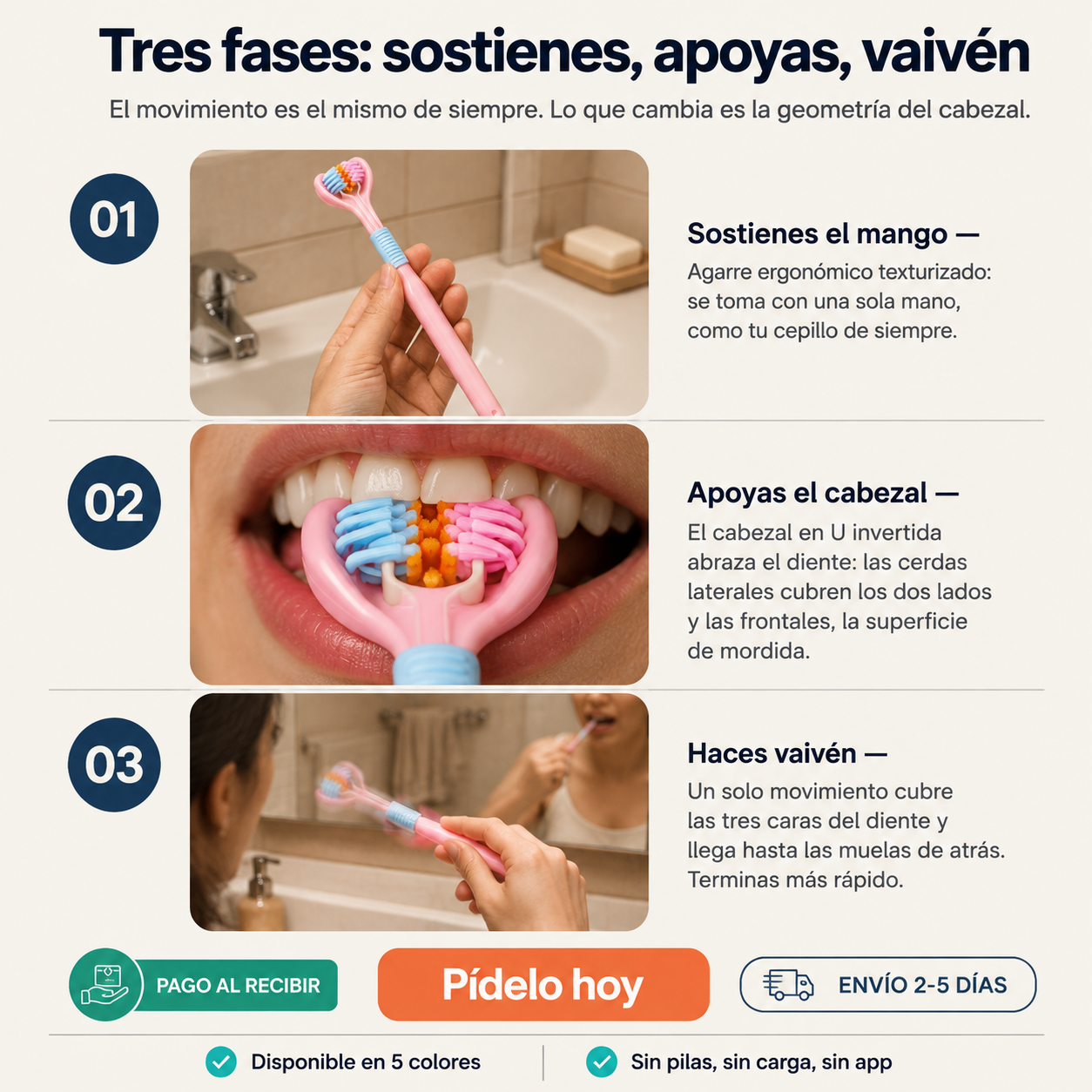 Cepillo De Dientes Tres Caras Limpieza - 2125433 — vista 4