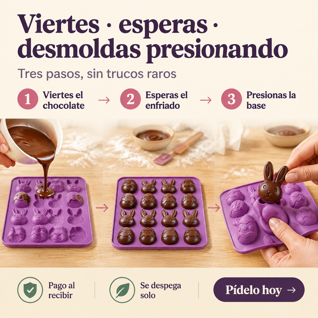 Moldes 12 Espacios Huevos Conejo Pascua - 55186 — vista 4