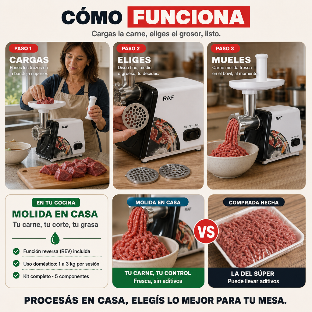 Picadora Y Moledora De Carne Electrica - 14378 — vista 4