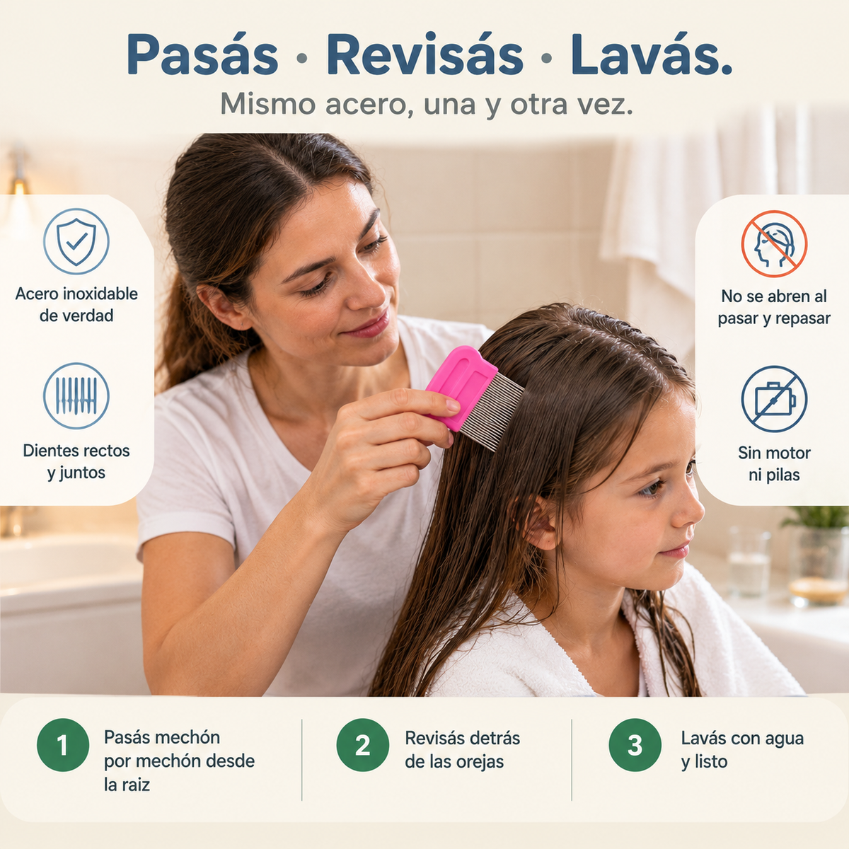 Peine Para Piojos Liendres - 10231 — vista 4