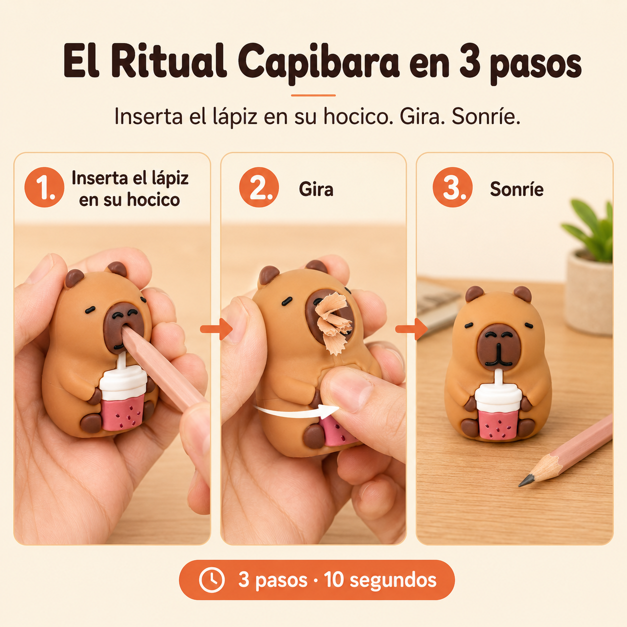 Sacapuntas Forma De Capybara Fresh — vista 4