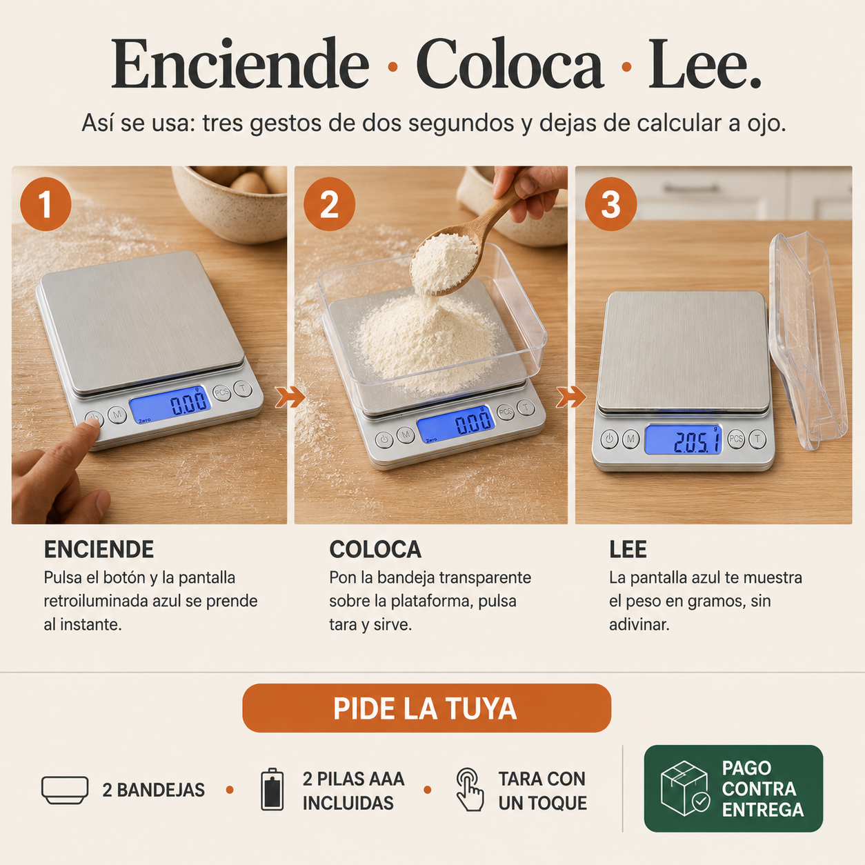Gramera Digital Bascula 2 Bandejas - 1713566 — vista 4