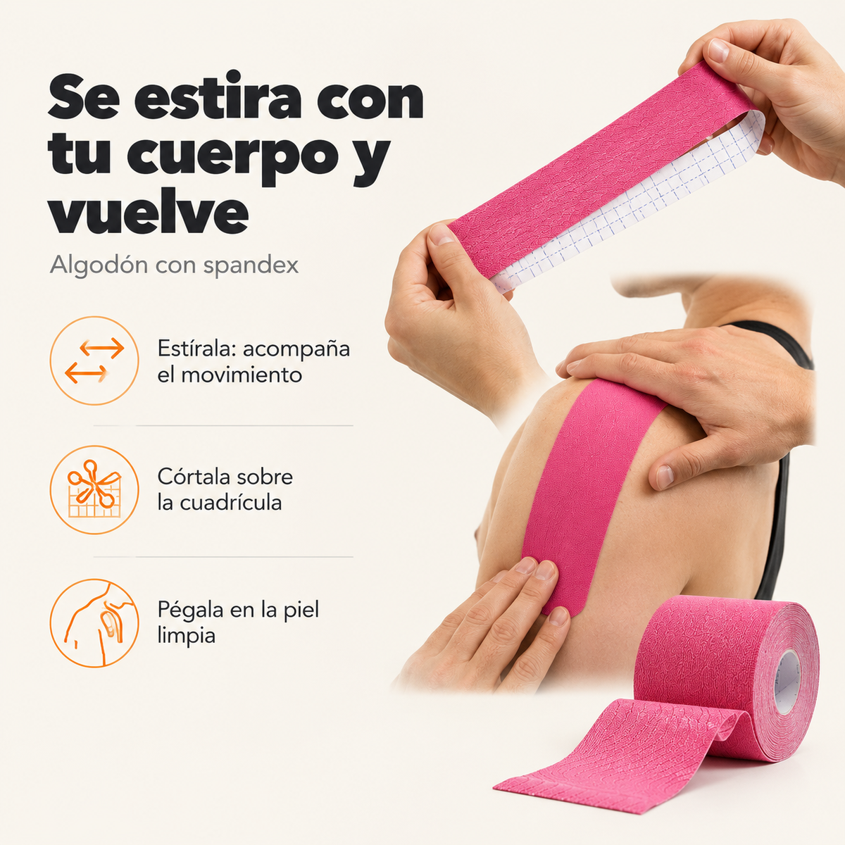 Cinta Kinesiologica Deportiva 5cm X 5m - 19347 — vista 4