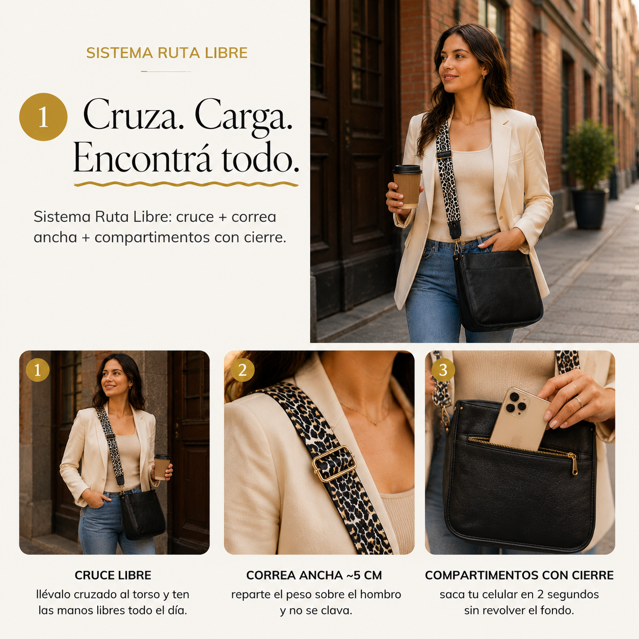 Bolso Manos Libres FORRICA - BN-05 — vista 4