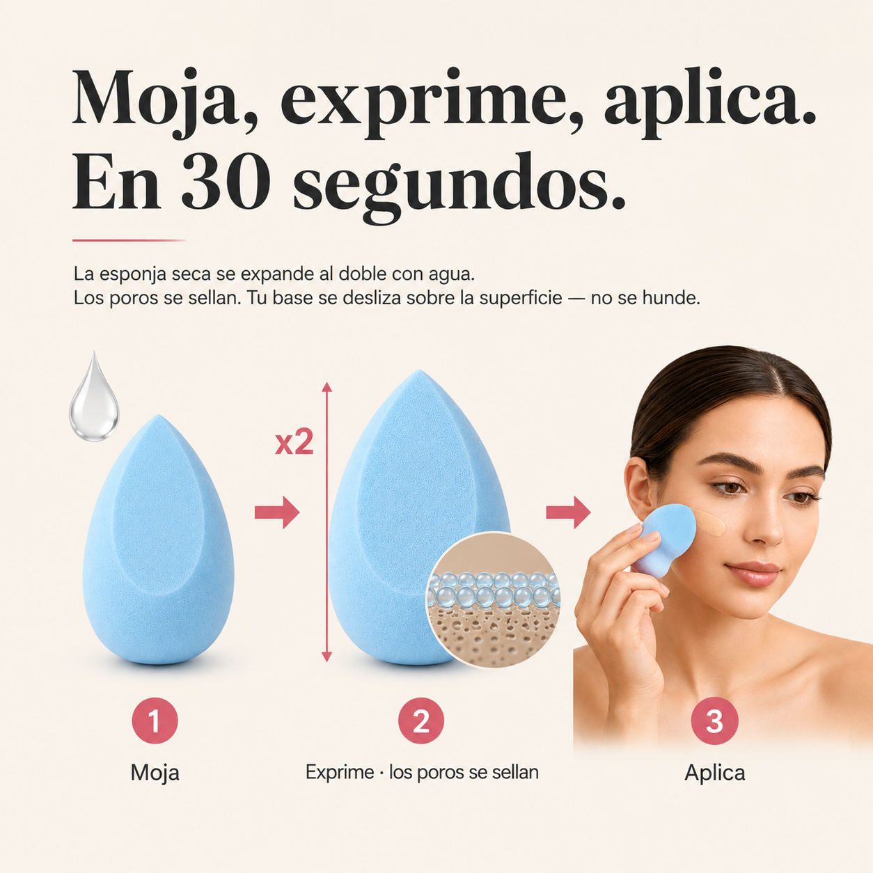 12x Esponjas De Maquillaje Forma Lagrima — vista 4