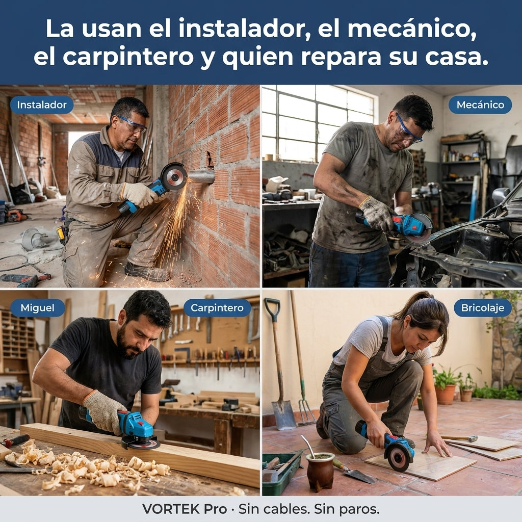 Amoladora Angular 2 Baterias — vista 5