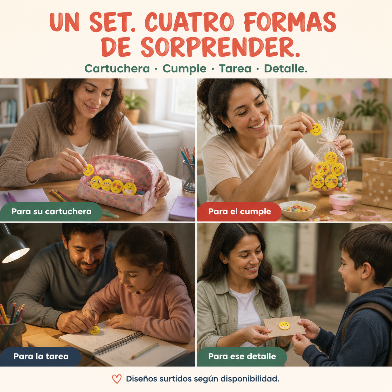 Goma De Borrar Emojis x4 - 6918 — vista 5